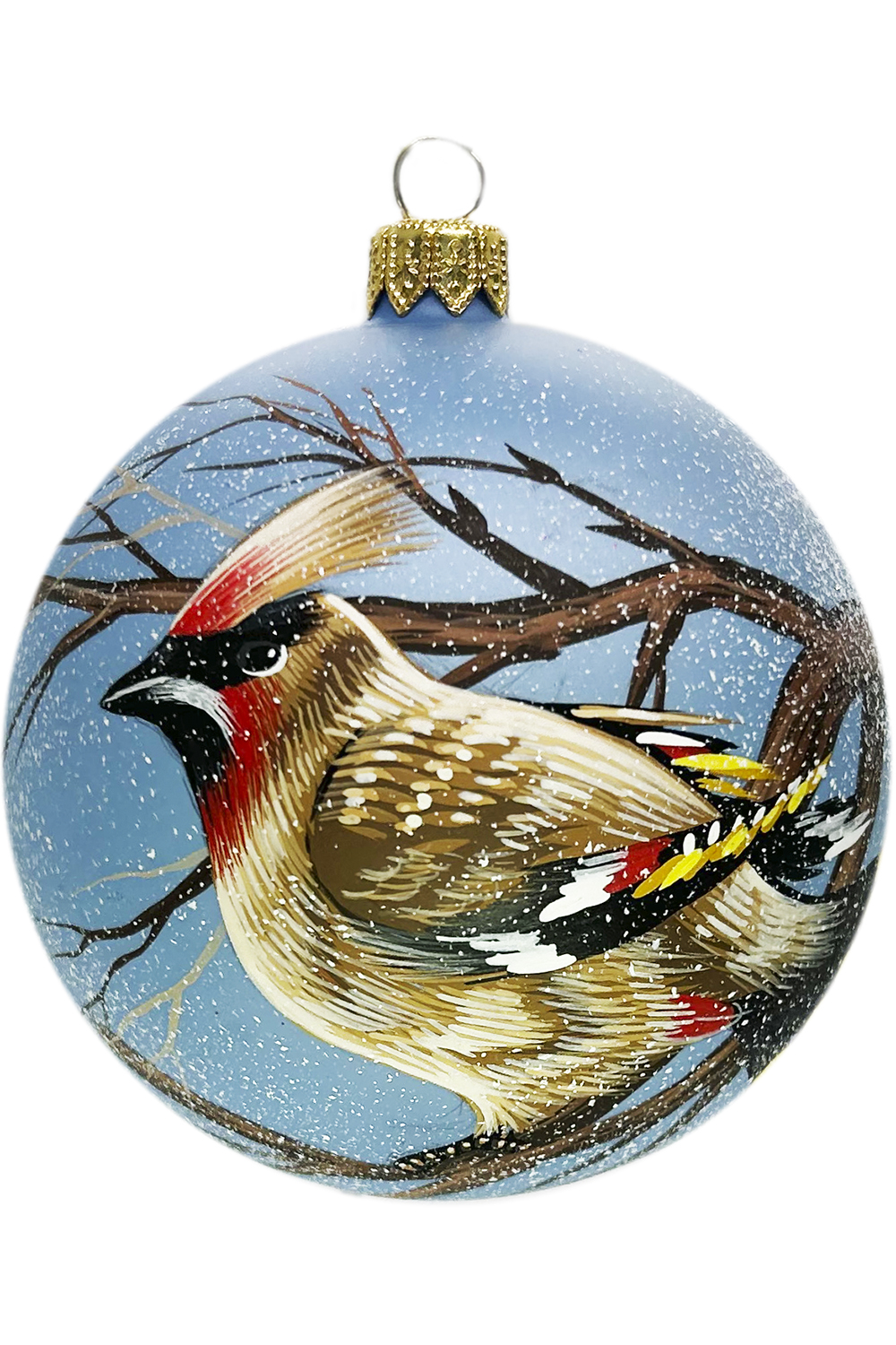 Елочное украшение Шар Свиристель НП-2705